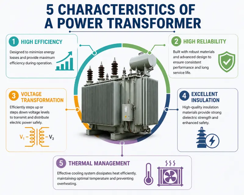 5 katangian ng isang power transformer na dapat mong malaman