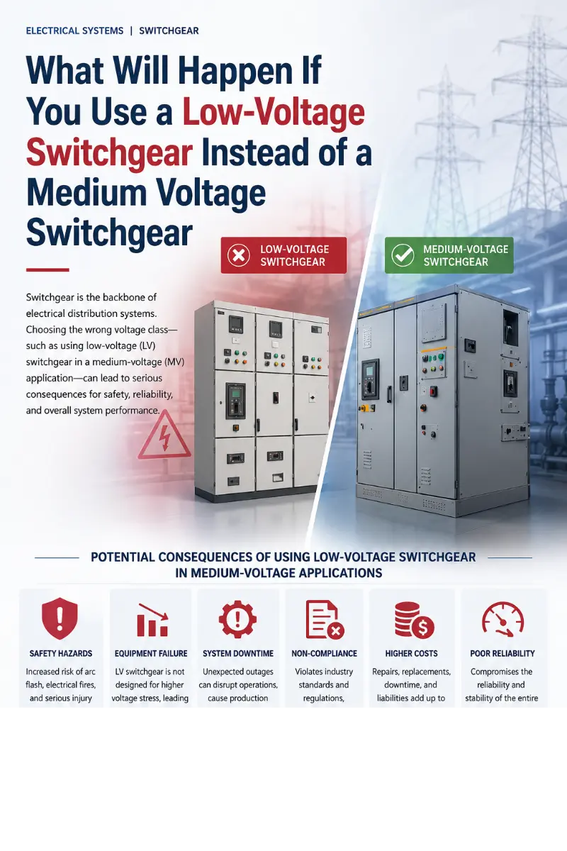 Ano ang Mangyayari Kung Gumamit Ka ng Low-Voltage Switchgear Sa halip na Medium Voltage Switchgear?