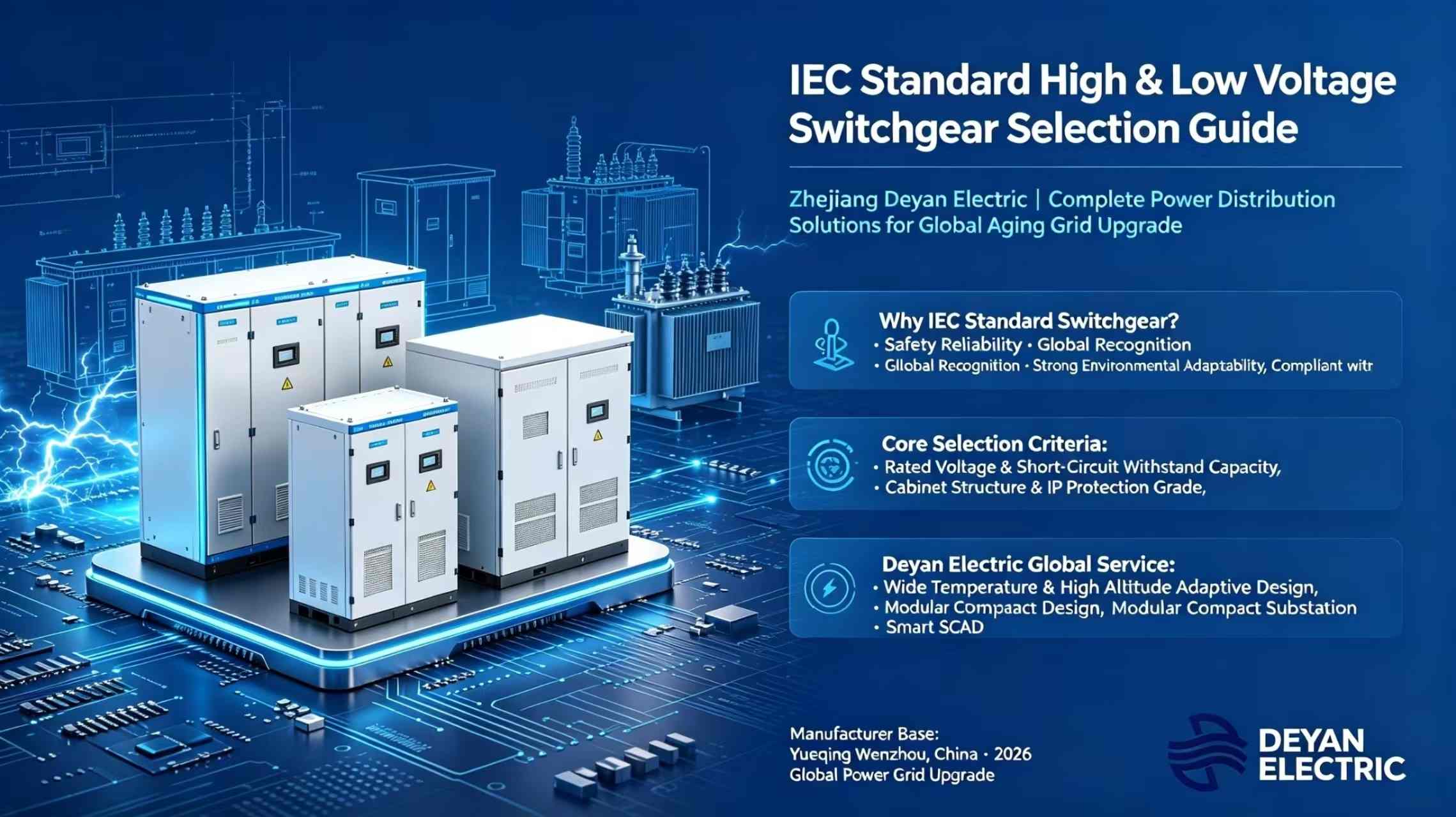IEC Standard High & Low Voltage Switchgear Selection Guide: Zhejiang Deyan Electric — Kumpletong Power Distribution Solutions para sa Aging Grid Upgrade Worldwide