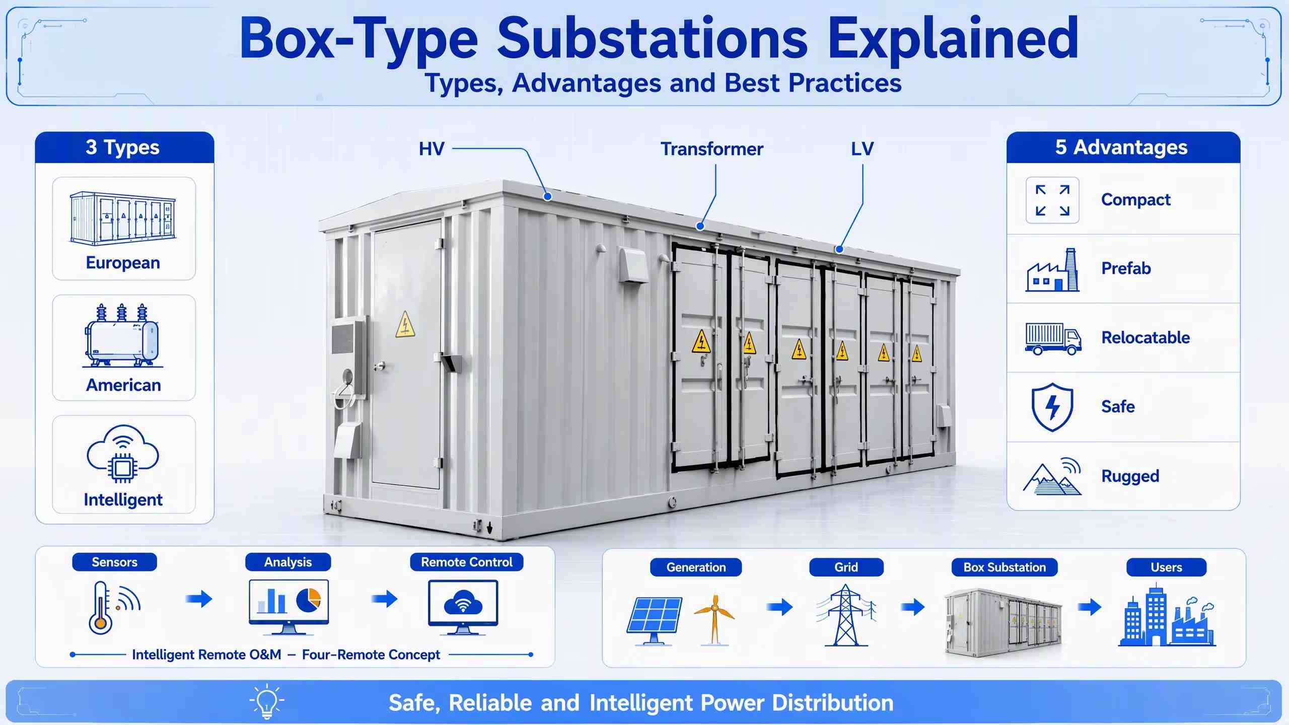 Ipinaliwanag ang Mga Box-Type Substation: Mga Uri, Mga Bentahe at Pinakamahuhusay na Kasanayan