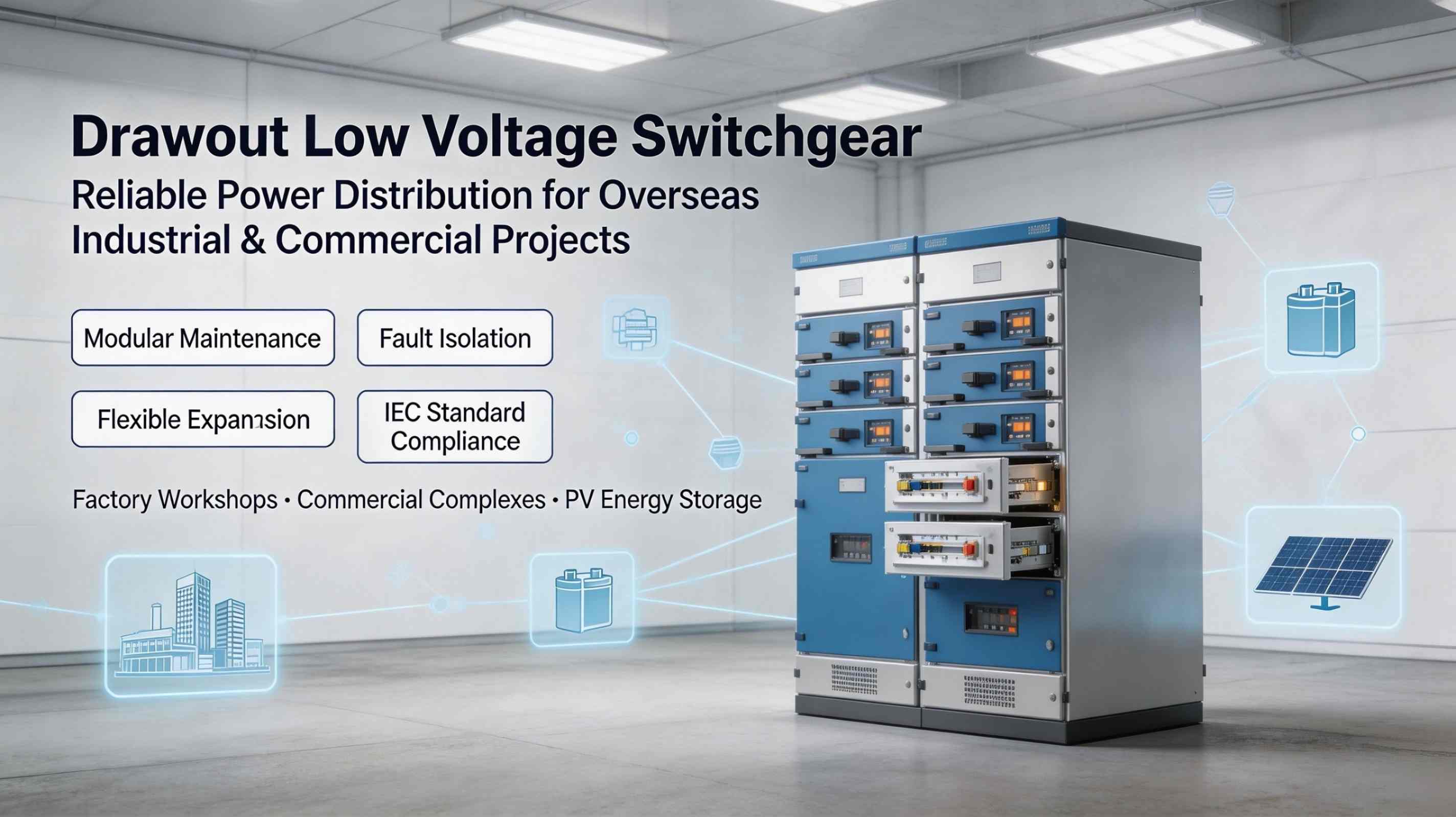 Draw-out Low Voltage Switchgear: Praktikal na Gabay sa Pagpili para sa Pinababang Pagpapanatili at Madaling Pagpapalawak sa Overseas Industrial at Commercial na Proyekto