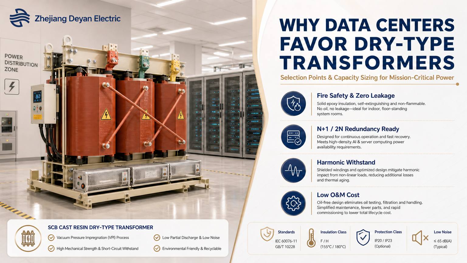 Bakit Pinapaboran ng Mga Data Center ang Mga Dry-Type na Transformer?
